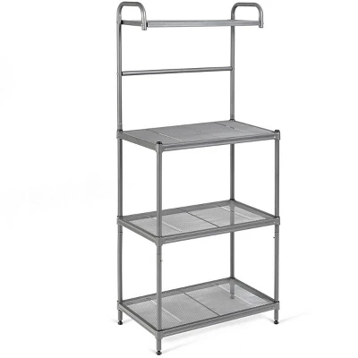 Costway 4-Tier Baker's Rack Microwave Oven Stand Shelves Kitchen Storage Rack Organizer - Image 9