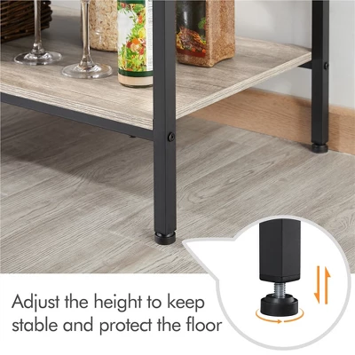 Yaheetech 4-tier 64" H Kitchen Baker's Rack With Power Outlet, Gray - Image 6