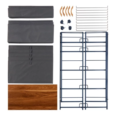 Fabric 5 Drawer Storage Dresser Chest With Caster Wheels Heather Gray - Danya B. - Image 7