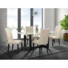 5pc Florentina Standard Dining Table Set With 4 Chairs Marble/White - Picket House Furnishings