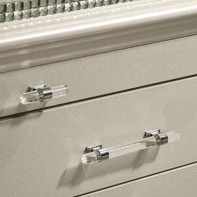 2pc Granite Nightstand And Dresser Set Pearl White - HOMES: Inside + Out - Image 8