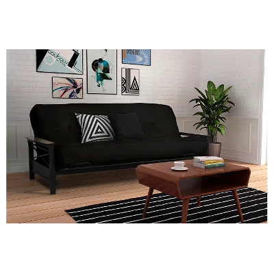 Nadia Metal Futon Frame With Wood Armrest - Room & Joy - Image 4