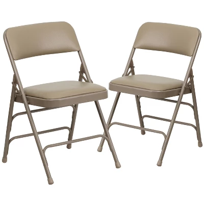 Emma And Oliver 2 Pack Home & Office Portable Party Events Padded Metal Folding Chair - Image 11