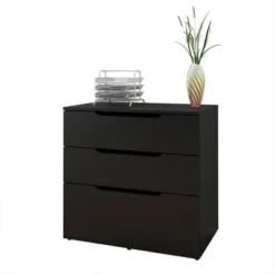 Next 3 Drawer Filing Cabinet Black - Nexera