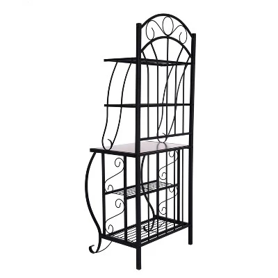 Valencia Baker Rack Storage Unit Metal/Black - Boraam Industries - Image 3
