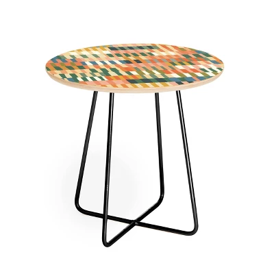 Gigi Rosado Pastel Mosaic Side Round Table - Deny Designs - Image 4