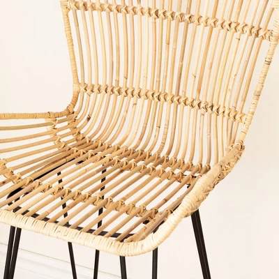 2pk Balka Rattan Dining Chair With Armrests Rattan/Black - South Shore - Image 10