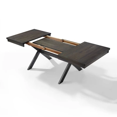 6pc Hayden Extendable Dining Set With Camille Chairs Matte Black/Slate - Crosley - Image 11