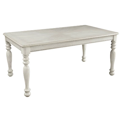 5pc Gordon Transitional Round Dining Set Antique White/Gray - HOMES: Inside + Out - Image 2