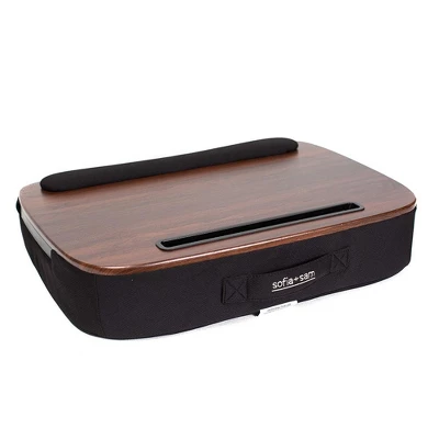 Sofia + Sam Multi Tasking Memory Foam Lap Desk (Brown Wood Top) - Supports Laptops Up To 15 Inches - Image 6