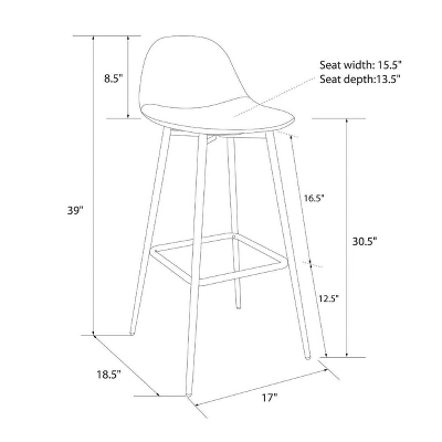 Copley Upholstered Barstool - Project 62™ - Image 4