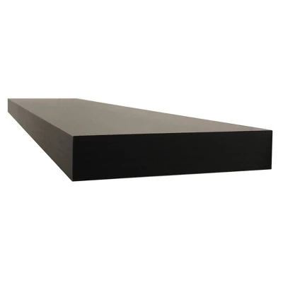 48" Floating Shelf Wall Mounted Hidden Brackets Espresso - Inplace - Image 2