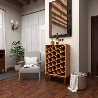 Modern Wood Wine Rack Brown - Olivia & May - Image 9