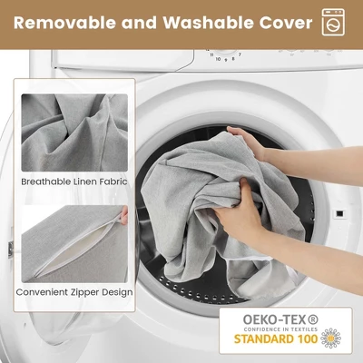 Costway 4-in-1 Convertible Folding Sofa Bed Floor Futon Sleeper Couch Chair Single Grey - Image 4