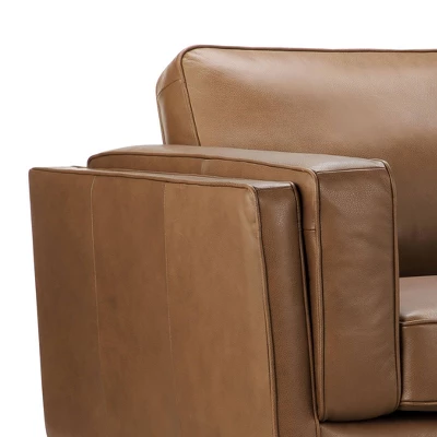 Taverly Leather Loveseat - Abbyson Living - Image 6