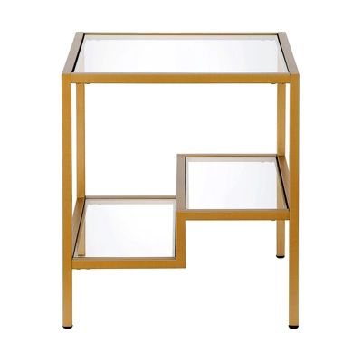 Metal Contemporary Side Table In Gold - Henn&Hart - Image 6