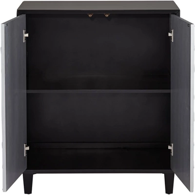 Studio 55D Firenze 30 1/2" Wide Black And Silver Accent Cabinet - Image 4