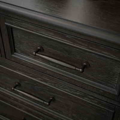 Cindi Sleigh 7 Drawer Dresser Dark Gray - Abbyson Living - Image 6