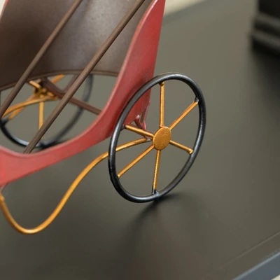 Vintiquewise Metal Figurine Car Shaped Vintage Wine Single Bottle Holder Stand Rack - Image 6