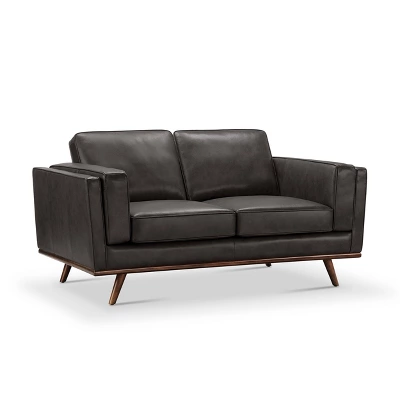 Taverly Leather Loveseat - Abbyson Living - Image 9