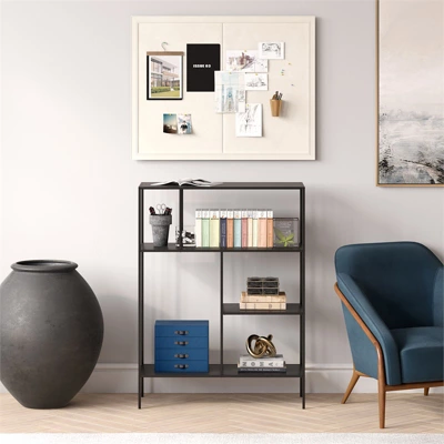 48" Tall Black Bronze Bookcase - Henn&Hart - Image 6