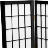 2 Ft. Tall Desktop Window Pane Shoji Screen - Black (6 Panels) - Oriental Furniture