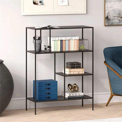 48" Tall Black Bronze Bookcase - Henn&Hart - Image 5