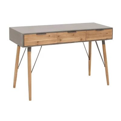 Modern Console Table With Drawers Brown - Olivia & May - Image 2