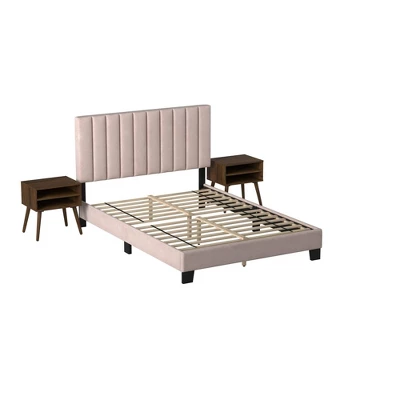 Queen Colbie Upholstered Platform Bed With Nightstands - Picket House Furnishings - Image 12