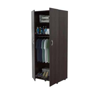 2 Door Wardrobe/Armoire Espresso - Inval - Image 3