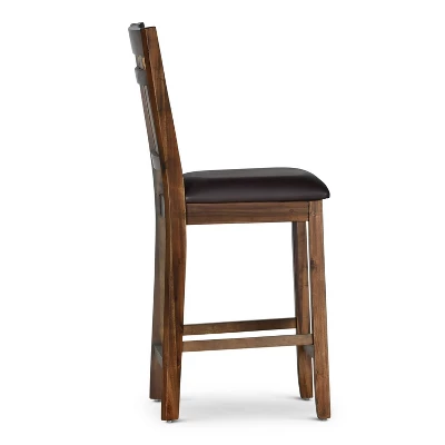 24" Set Of 2 Saranac Counter Height Barstools Mocha - Steve Silver - Image 2