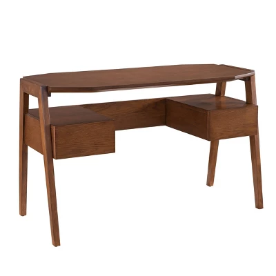 Crownfield Mid-Century Modern Writing Desk With Storage - Aiden Lane - Image 4