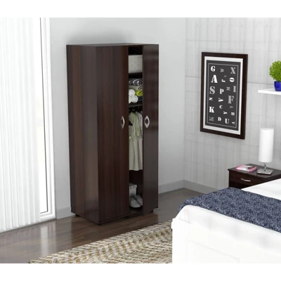 2 Door Wardrobe/Armoire Espresso - Inval - Image 5
