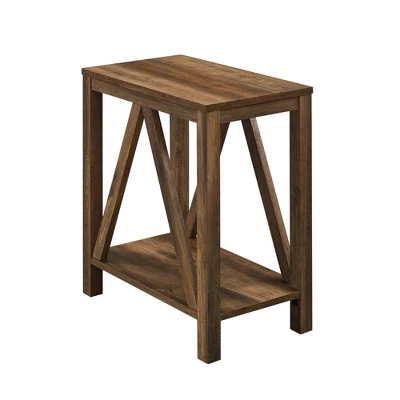 Taylen A Frame Farmhouse Open Storage Side Table - Saracina Home - Image 6