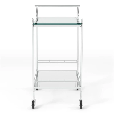 Starrett 2 Tier Metal Serving Cart Chrome - HOMES: Inside + Out - Image 3
