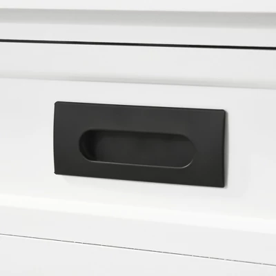 HOMCOM Console Table With 2 Storage Drawers And Open Shelf, Modern Sofa Table For Hallway, Living Room, Or Bedroom, White - Image 4