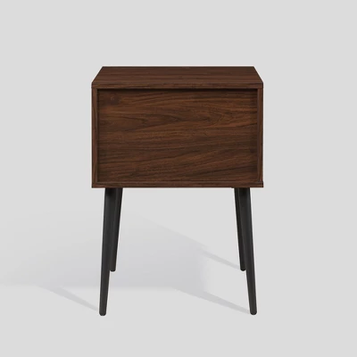 Modern 1 Drawer Angled Side Table - Saracina Home - Image 4