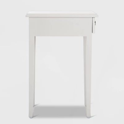 Jules End Table Nightstand With Drawer Light Gray - Adore Decor - Image 6