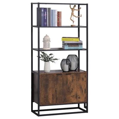 HOMCOM Shelves For Storage, Cabinet Bookcase With 3 Open Shelf, Tall Organizer Multifunctional Rack For Living Room - Image 3