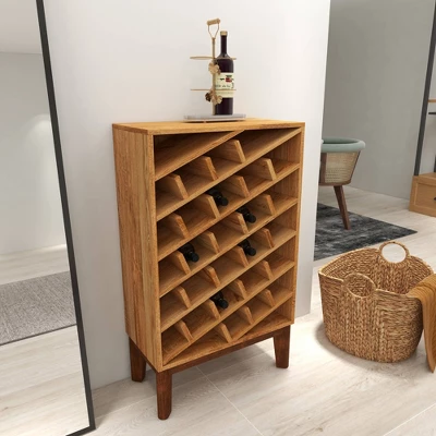 Modern Wood Wine Rack Brown - Olivia & May - Image 3