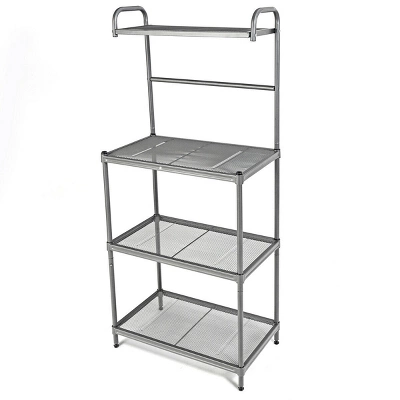 Costway 4-Tier Baker's Rack Microwave Oven Stand Shelves Kitchen Storage Rack Organizer - Image 8
