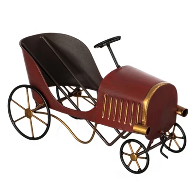 Vintiquewise Metal Figurine Car Shaped Vintage Wine Single Bottle Holder Stand Rack - Image 2