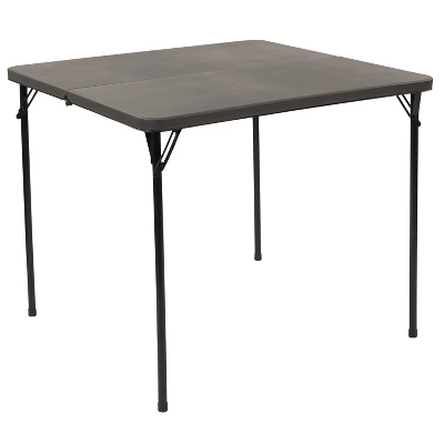 Flash Furniture 2.83-Foot Square Bi-Fold Plastic Folding Table With Carrying Handle - Image 12