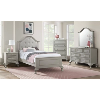 Full 3pc Jenna Panel Bedroom Set Gray - Picket House Furnishings