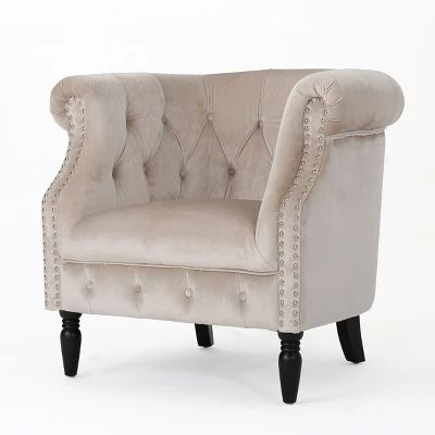 Akira New Velvet Club Chair - Christopher Knight Home - Image 5