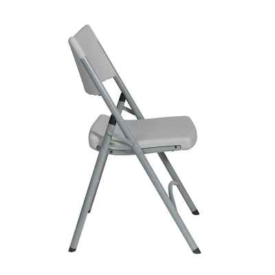 Heavy Duty Resin Folding Chair Light Gray - OSP Home Furnishings