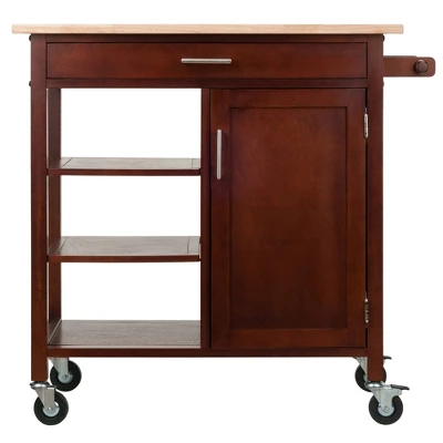 Marissa Kitchen Cart Walnut - Winsome - Image 2