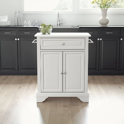 Lafayette Stone Top Portable Kitchen Island/Cart White - Crosley