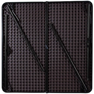 Flash Furniture 2.83-Foot Square Bi-Fold Plastic Folding Table With Carrying Handle - Image 7