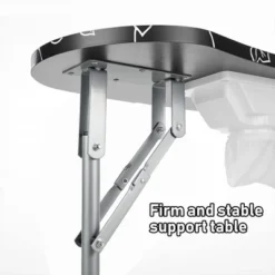 LEIBOU Professional 35 Inch Vented And Foldable Manicure Table With Magnifier Lamp, Dust Collector, Sponge, And Polish Carrying Bag, Black Flower